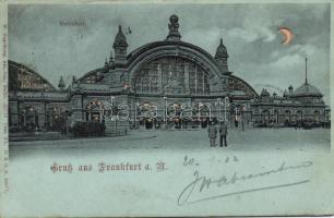Frankfurt railwaystation hold to light litho