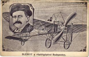 1909 Budapest, Blériot a röpülőgépével (repülőgépével) Budapesten. Schwartz és Wild kiadása (EB)