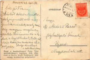 1943 Így volt és így lett mikor diákkaptáros lettem. Ezzel a levelezőlappal Papp Tibor szatmárnémeti...