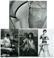 cca 1920 és 1975 között készült felvételek a női fehérneműk divatjáról, szolidan erotikus képek, 5 db mai nagyítás különféle gyűjteményekből, 10x15 cm és 15x10 cm