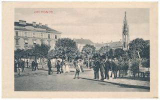 Temesvár, Timisoara; 8-részes kihajtható képeslap: Tiszti kaszinó, Hunyadi kastély, Józsefvárosi Bég...