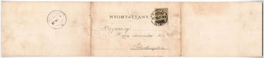 1902 Resica, Resita Montana; vasgyár. 3-részes kinyitható panorámalap, Weiss A. kiadása / iron works...