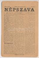 Népszava reklámlap A Magyarországi Szociáldemokrata Párt központi közlönye / Hungarian newspaper advertisement (EM)