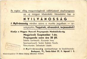 1938 Vásárolj! Dolgozni szeretnénk! 1938. Szent István Évben. Magyar Nemzeti Propaganda Munkaközössé...