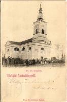 1902 Szatmárhegy, Viile Satu Mare; Református templom. Lővy M. tulajdona / Calvinist church