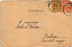 1906 Tornya, Pornya, Turnu (Arad); sétány, római katolikus templom / promenade, Roman Catholic churc...