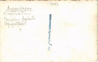 Magyarkapus, Capusu Mare; Református templom bejárata / Calvinist church, entrance. Fotofilm Cluj ph...