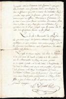 1791 Cote d'or francia nyelvű 4 oldalas igazolás, okmány