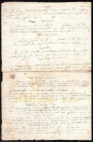 1791 Cote d'or francia nyelvű 4 oldalas igazolás, okmány