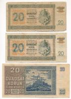 Szlovákia 1939. 20K + 1942. 20K (2db) T:III-IV
Slovakia 1939. 20 Korún + 1942. 20 Korún (2pcs) C:F-...