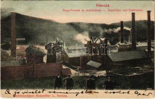 1904 Resica, Resita; Nagyolvasztó és acélművek, vasgyár. Braunmüller L. / iron works, factory, blast furnace, steel works / Hochöfen und Stahlwerke (EK)