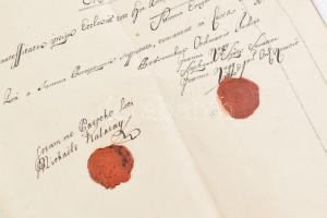 1780 Jászmihálytelek anyakönyvi kivonat pecsétekkel