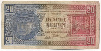 Csehszlovákia 1926. 20K "Fe 114367" T:III- Czechoslovakia 1926. 20 Korun "Fe 114367&q...