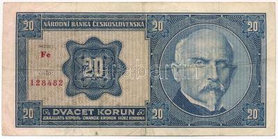 Csehszlovákia 1926. 20K Fe 128482 T:III,III- Czechoslovakia 1926. 20 Korun Fe 128482 C:F,VG Krause P#21
