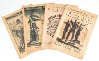 1919 Illustrierte Zeitung 3 száma. Sok reklám és egyéb illusztrációval