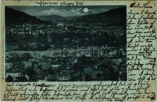 1899 (Vorläufer) Boksánbánya, Németbogsán, Deutsch-Bogsan, Bocsa Montana; este. Rosner Adolph kiadása / night (EK)
