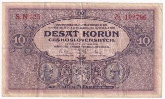 Csehszlovákia 1927. 10K N 125 102796 T:III Czechoslovakia 1927. 10 Korun N 125 102796 C:F Krause P#20