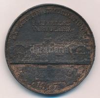Svájc 1897. Brüsszeli Nemzetközi Világkiállítás / Leopold II kétoldalas fém emlékérem (55mm) T:2 szenny. Switzerland 1897. International Exposition Brussels Tervueren two-sided metal commemorative medallion (50mm) C:XF dirty