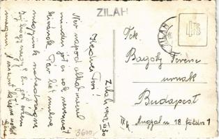1942 Zilah, Zalau; Üdvözlet mozaiklap / Greetings multi-view postcard. Foto Elite (EK)