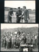 11 db katonai fotó, vegyes méretben