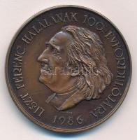 Kutas László (1936-) 1986. MÉE Sopron / Liszt Ferenc halálának 100. évfordulója bronz kétoldalas emlékérem (42mm) T:1- Adamo SN2