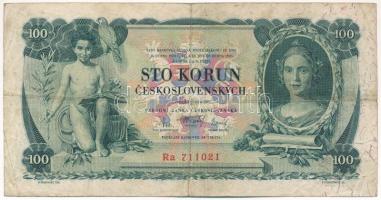 Csehszlovákia 1931. 100K Ra 711021 T:III,III- Czechoslovakia 1931. 100 Korun Ra 711021 C:F,VG Krause P#23