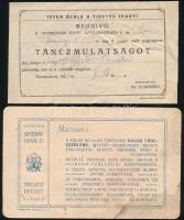 cca 1910 Dombóvár 2 db meghívó