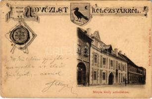 1902 Kolozsvár, Cluj; Mátyás király szülőháza. Kováts P. Fiai 61. sz. / birthplace of Mathias Corvinus (r)
