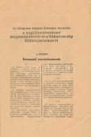 1945 Az Ideiglenes Nemzeti Kormány rendelete a nagybirtokrendszer megszüntetéséről és a földműves né...