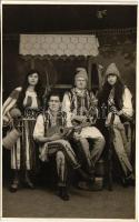 1927 Bucharest, Bukarest, Bucuresti, Bucuresci; zenészek / musicians, folklore. photo (vágott / cut)