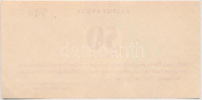 1945. "Székesfővárosi Házinyomda" elismervény 50P-ről "739" sorszámmal T:I Adamo...