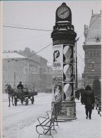 cca 1938 Budapest télen, Danassy Károly (1904-1996) budapesti fotóművész hagyatékából 1 db mai nagyítás, jelzés nélkül, 24x17,7 cm