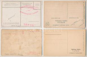 4 db RÉGI folklór motívum képeslap: román és erdélyi népviseletek / 4 pre-1945 folklore motive postc...