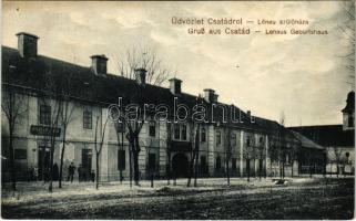 1916 Csatád, Cetad, Lenauheim; Lenau Miklós szülőháza (német nyelven alkotó osztrák költő, a német biedermeier korának meghatározó alakja), Takarékpénztár, Wilhelm Jakab üzlete. Ludwig Mátyás kiadása / birth house of Nikolaus Lenau German-language Austrian poet, savings bank, shop