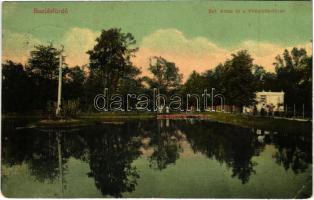 1911 Buziásfürdő, Baile Buzias; Szent Antal tó, Phönix fürdő. Francz József kiadása / lake, spa, bath (EK)