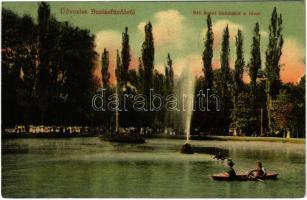 1909 Buziásfürdő, Baile Buzias; Szent Antal csodakút a tóval / lake, spa (EK)