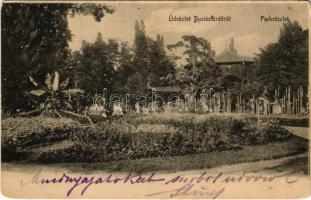 1905 Buziásfürdő, Baile Buzias; Park. Nosek Gusztáv kiadása / park, spa (EK)