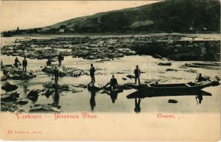 Orsova, Vaskapu-szoros. Hutterer G. kiadása / Eisernes Thor / Portile de Fier / gorge, canal (r)