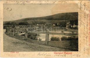 1901 Piski, Simeria; híd. Kass Gusztáv kiadása / bridge (fl)