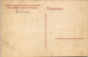 Karasjeszenő, Jaszenova, Jasenovo; "Svacic" pjevacko drustvo u Jasenovcu kod predstave Zrí...