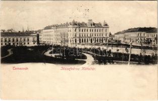 1900 Temesvár, Timisoara; Józsefváros, Küttl tér / Iosefin / square, street view (r)