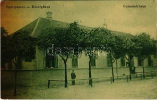 1909 Gyertyámos, Gertianosch, Gertiamos, Carpinis; Gemeindehaus / Községháza. W. L. 1400. / town hall