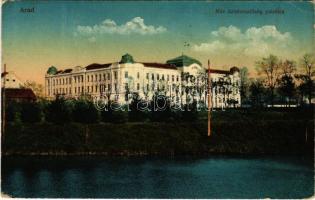 1917 Arad, MÁV (Magyar Királyi Államvasutak) üzletvezetőség palotája. Vasúti levelezőlapárusítás 54. sz. 1916. / Hungarian State Railways palace (EK)