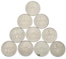 1993. 200Ft Ag "MNB" (3x) + 1994. 200Ft Ag "Deák" (7x) T:1-,2 közte patina, ph
...