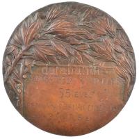 1930. Szombathelyi Vivó Club 35 éves fennállásának emlékére 1930 I. 5-én bronzírozott fém egyoldalas emlékérem (110mm) T:2 széle néhol hullámos