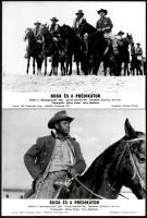 cca 1972 ,,Buck és a prédikátor - ketten a rabszolgatartók ellen" című amerikai westernfilm jelenetei és szereplői, 13 db vintage produkciós filmfotó, ezüst zselatinos fotópapíron, a használatból eredő - esetleges - kisebb hibákkal, 18x24 cm