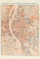 cca 1920-1930 Budapest székesfőváros legújabb térképe, Bp., Kellner és Mohrlüder-ny., 44x29 cm