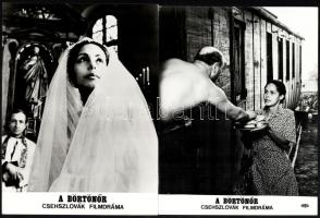 cca 1971 ,,A börtönőr" című csehszlovák filmdráma jelenetei és szereplői, 13 db vintage produkc...