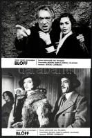 cca 1976 ,,Blöff - átejtés minden mennyiségben" című olasz film jelenetei és szereplői (főszereplők Anthony Quinn, Adriano Celentano), 13 db vintage produkciós filmfotó, ezüst zselatinos fotópapíron, a használatból eredő - esetleges - kisebb hibákkal, 18x24 cm