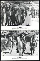 cca 1980 ,,A lator" című olasz - francia film jelenetei és szereplői, 12 db produkciós filmfotó...